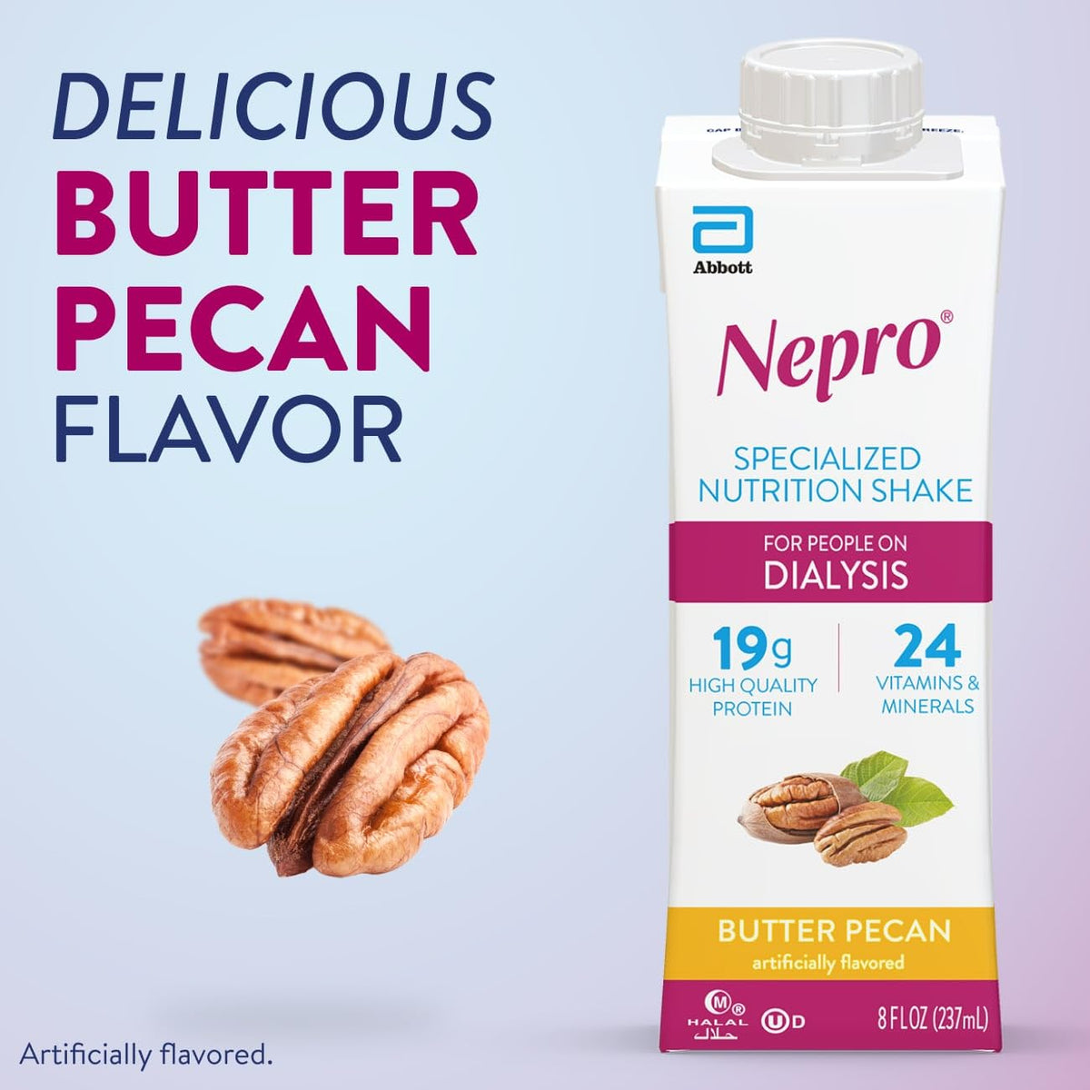Nepro Nutrition Shake for People on Dialysis,19g Protein,420 Calories,Mixed Berry,8 fl oz,(Pack of 48)