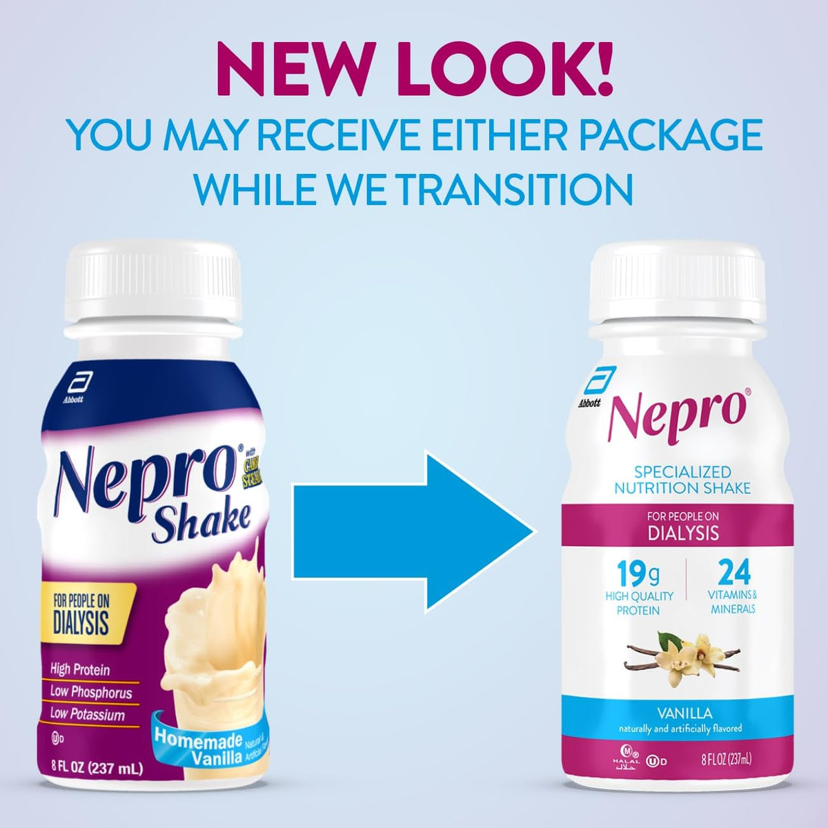 Nepro Nutrition Shake for People on Dialysis,19g Protein,420 Calories,Mixed Berry,8 fl oz,(Pack of 48)