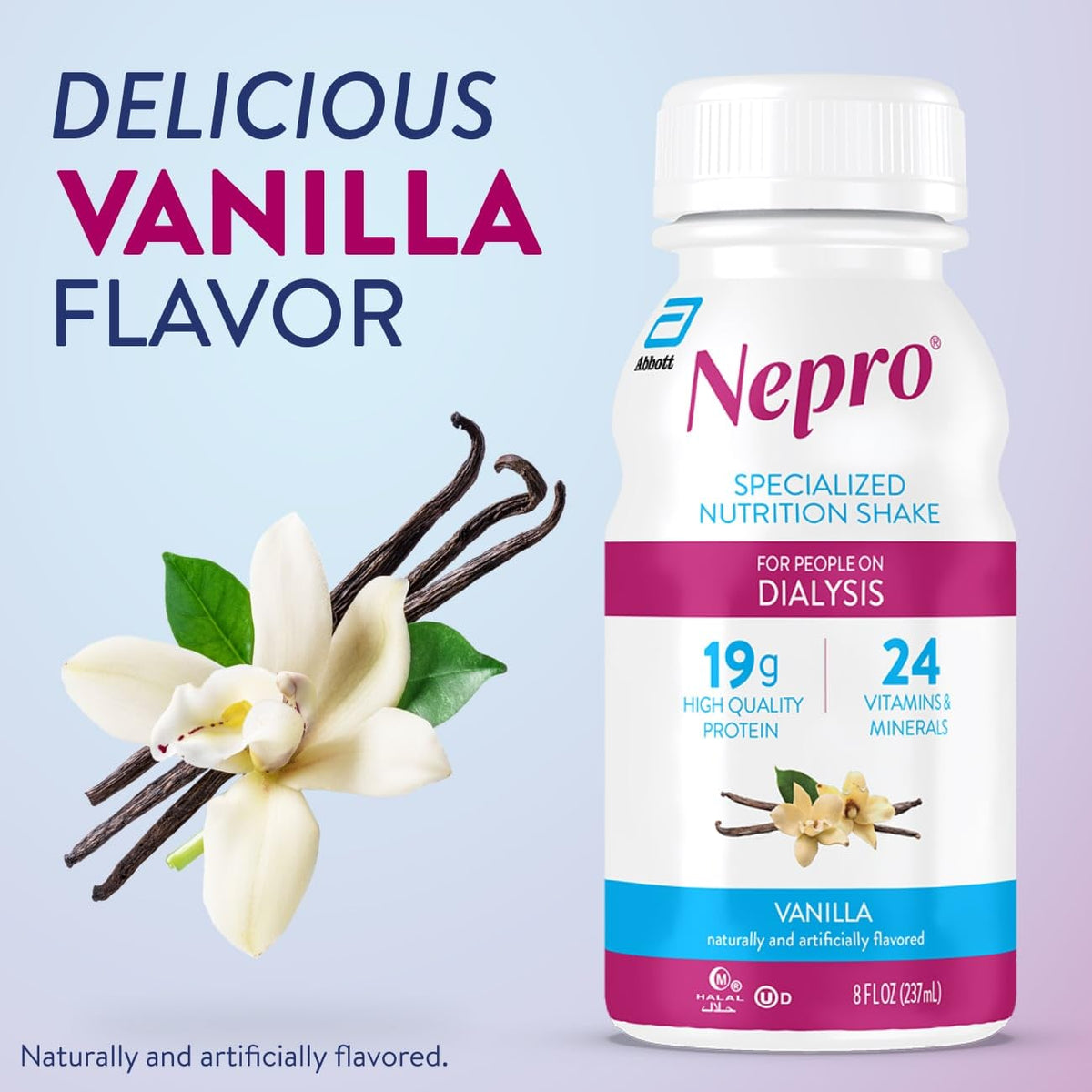 Nepro Nutrition Shake for People on Dialysis,19g Protein,420 Calories,Mixed Berry,8 fl oz,(Pack of 48)