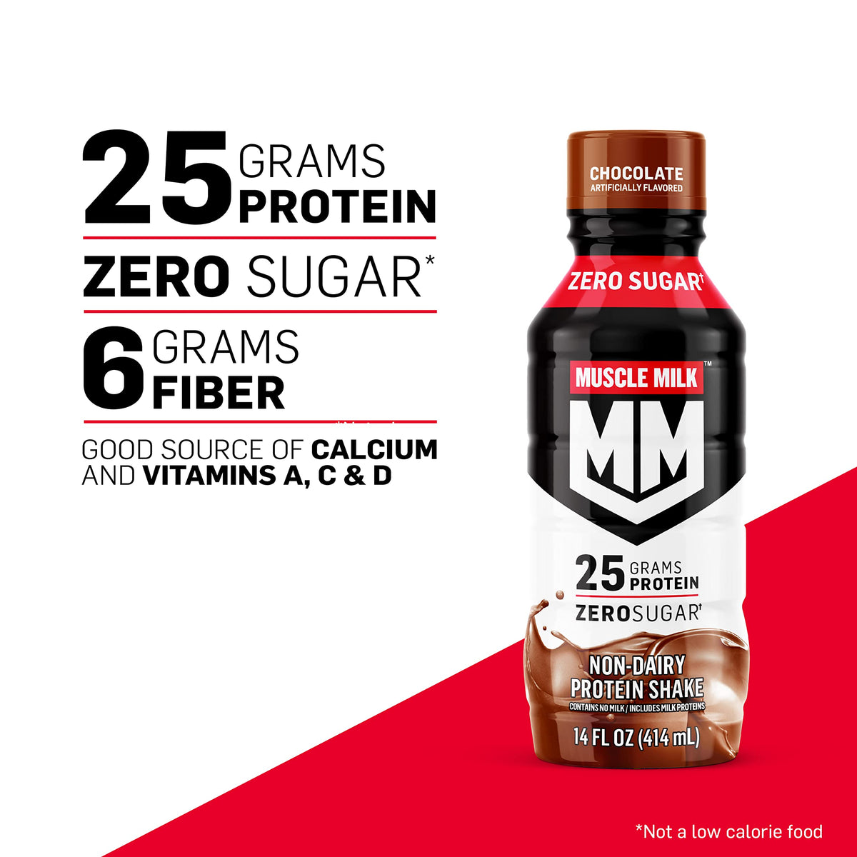 Muscle Milk Genuine Liquid Protein Shake, Vanilla Crème, 25g Protein, 14 Fl Oz Bottle, 12 Pack