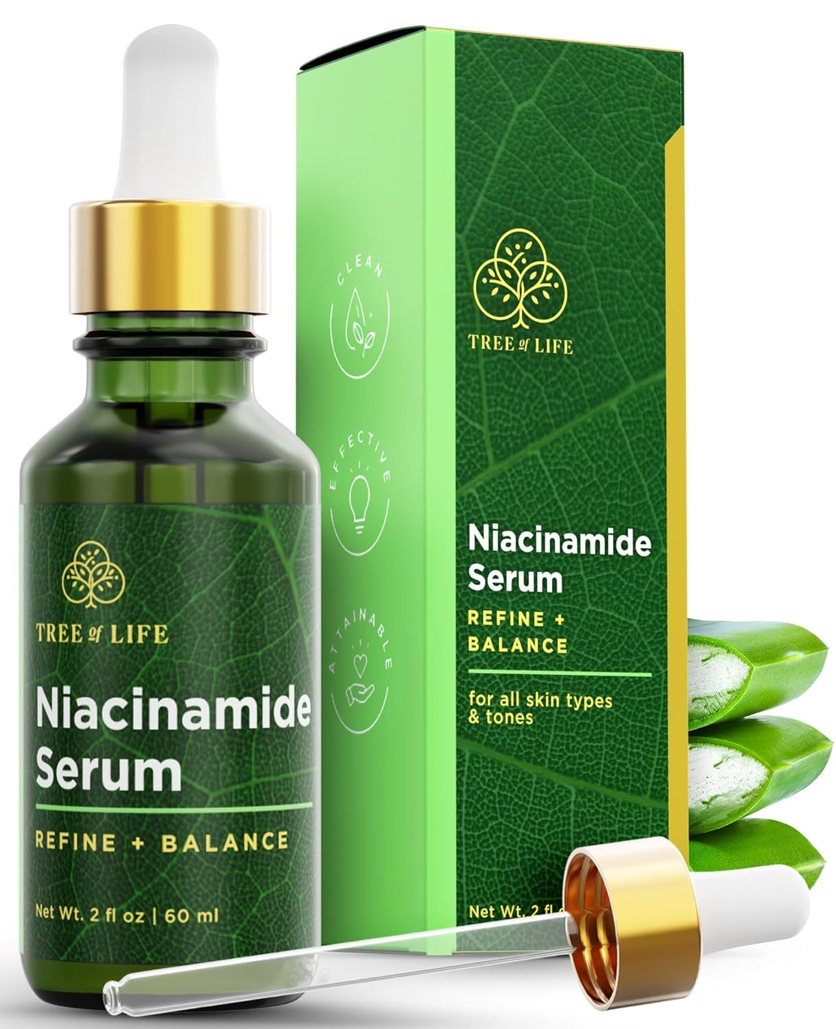 Tree of Life Hyaluronic Acid Serum For Face - Deep Hydration for Dry, Dehydrated, & Sensitive Skin - Dermatologist Tested - Moisturizing Treatment for Smooth Skin, 2 Fl Oz