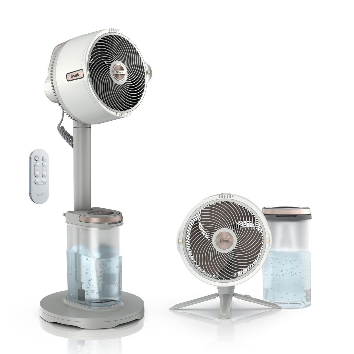 Shark FlexBreeze Pro Mist 2-in-1 Fan with Integrated Mist, Blush, FA300PK2