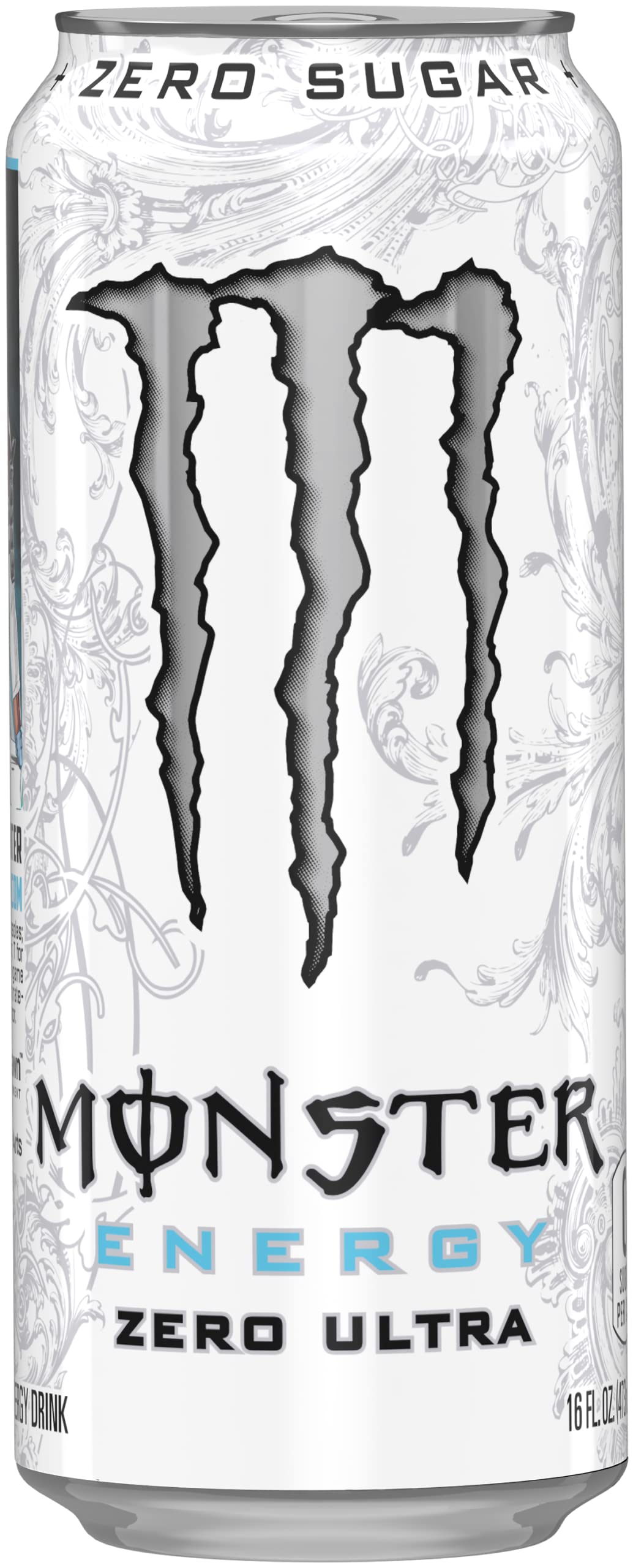 Monster Energy Ultra Black, Sugar Free Energy Drink, 16 Ounce