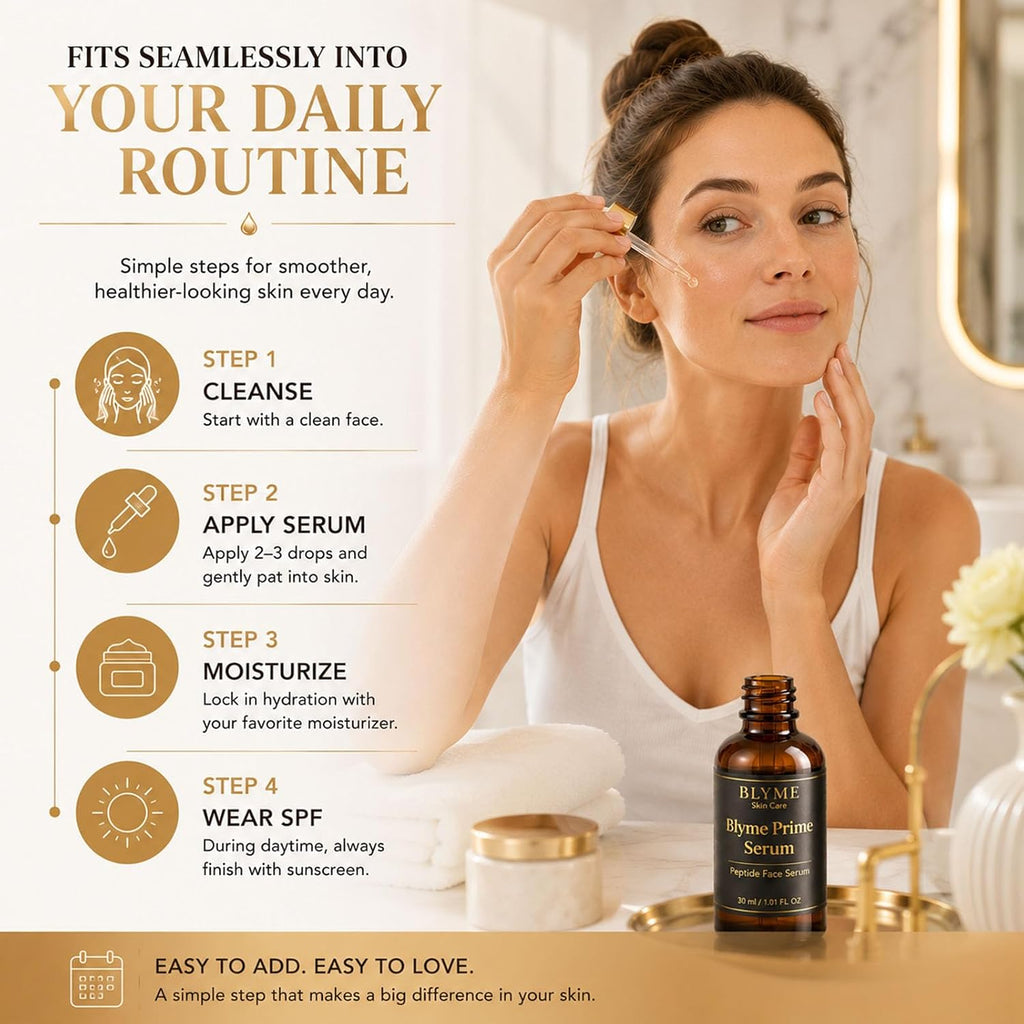 BLYME Prime Elixir, Peptide Face Serum with Hyaluronic Acid & Retinol, Hydrating Skincare for Smoother, Firmer-Looking Skin, Helps Improve the Look of Fine Lines & Uneven Texture, 30ml （11）