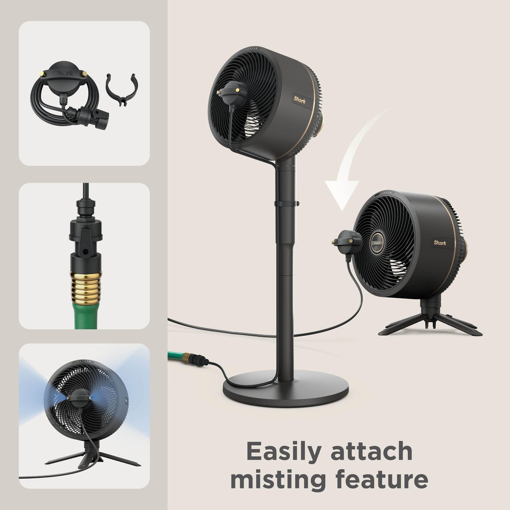 Shark FlexBreeze Pro Mist 2-in-1 Fan with Integrated Mist, Blush, FA300PK2