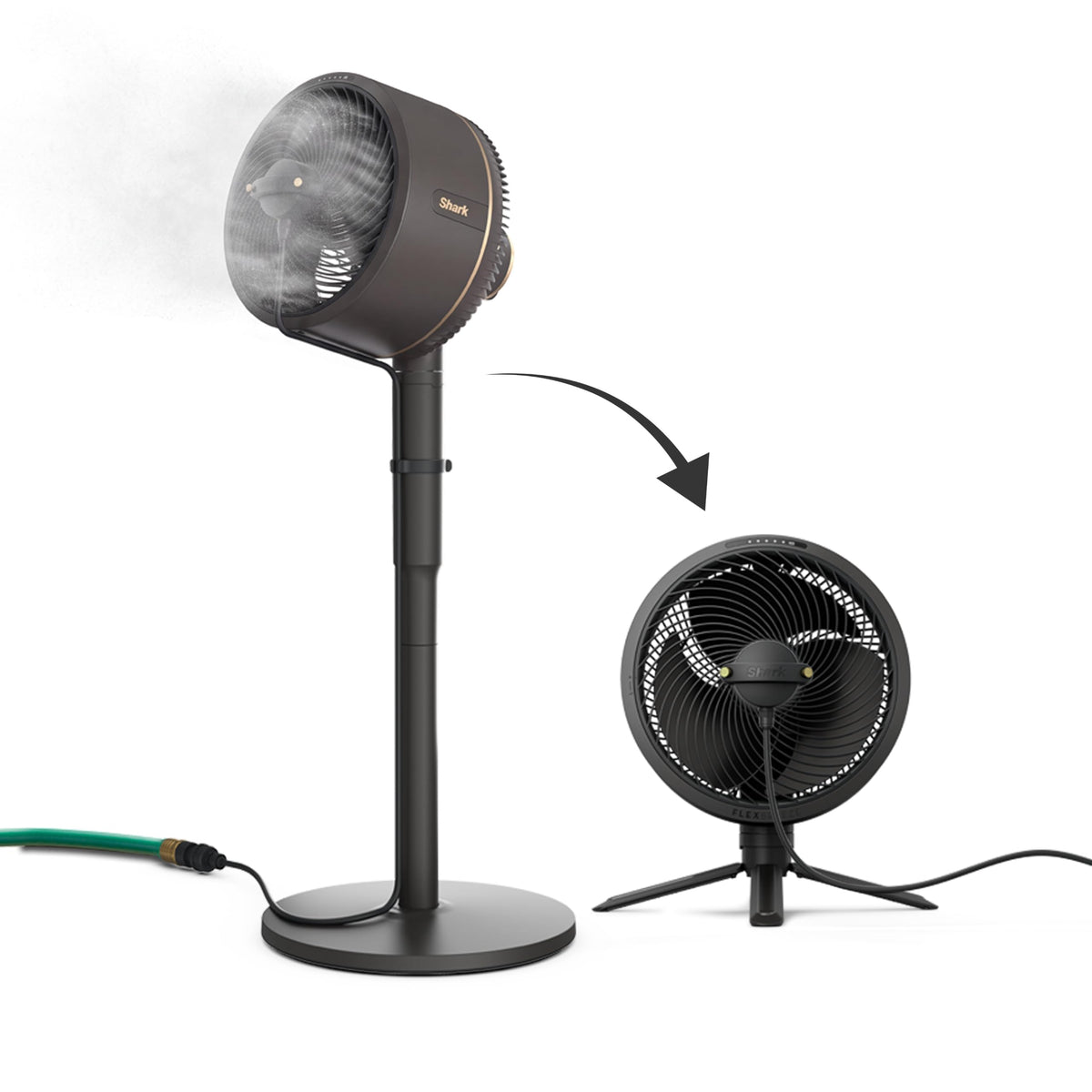 Shark FlexBreeze Pro Mist 2-in-1 Fan with Integrated Mist, Blush, FA300PK2