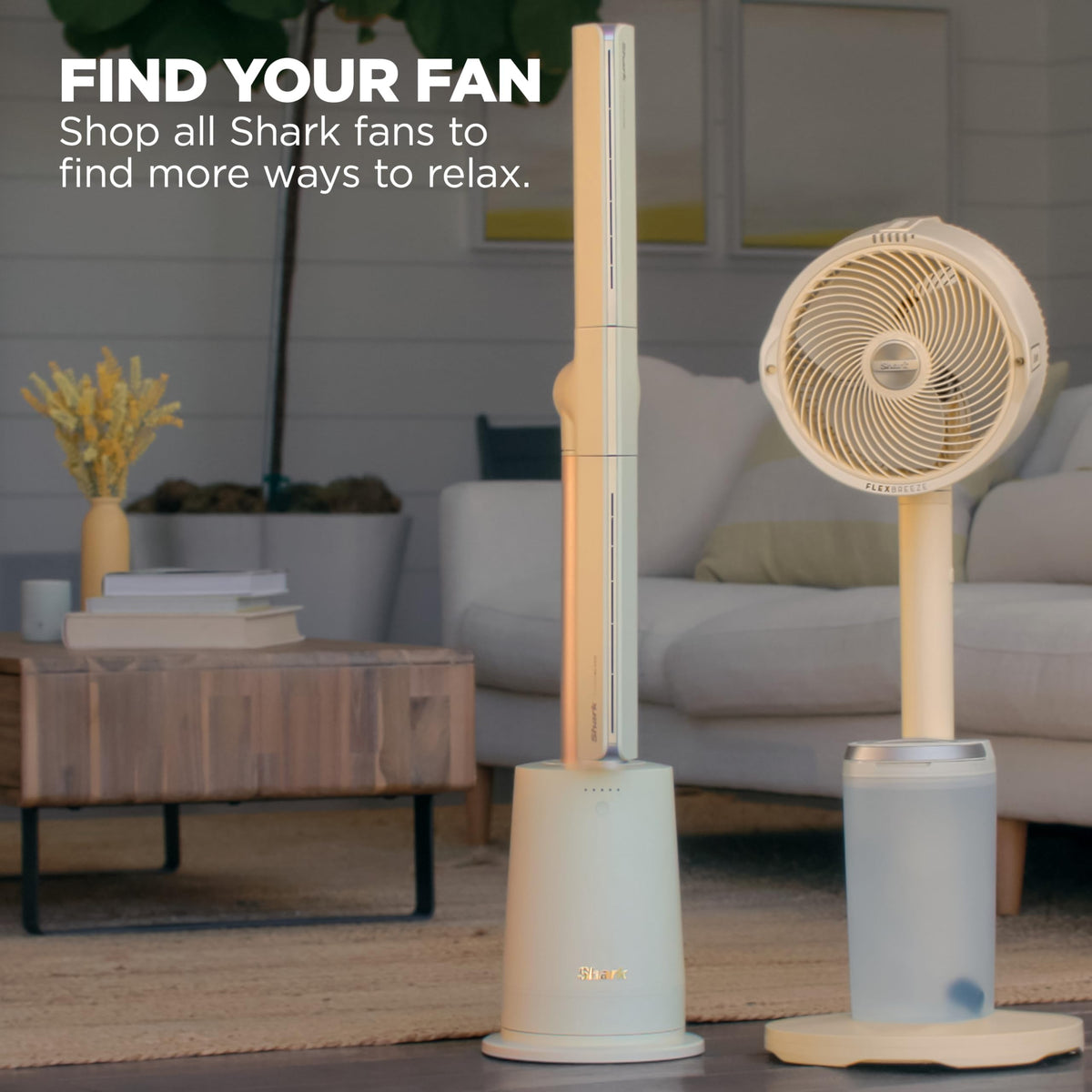 Shark FlexBreeze Pro Mist 2-in-1 Fan with Integrated Mist, Blush, FA300PK2