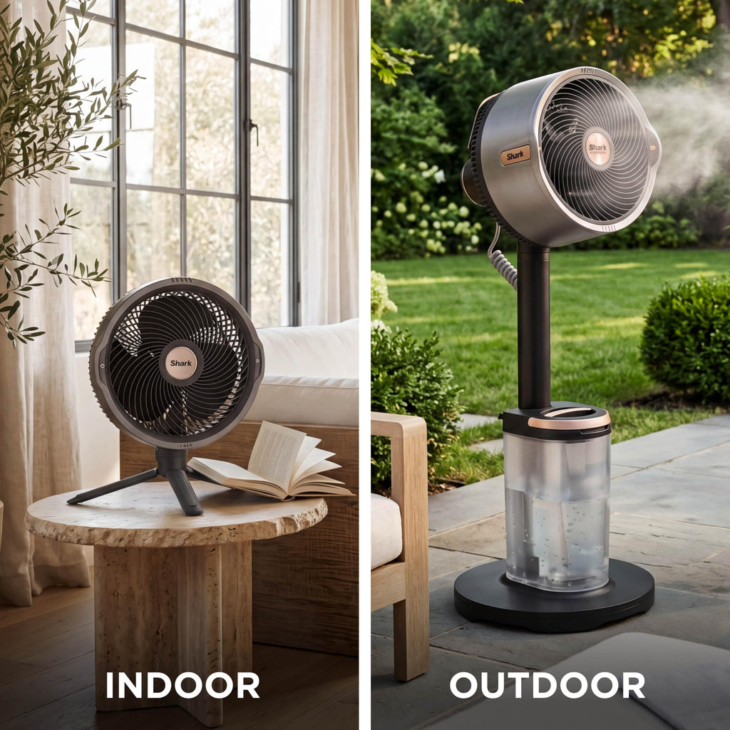 Shark FlexBreeze Pro Mist 2-in-1 Fan with Integrated Mist, Blush, FA300PK2