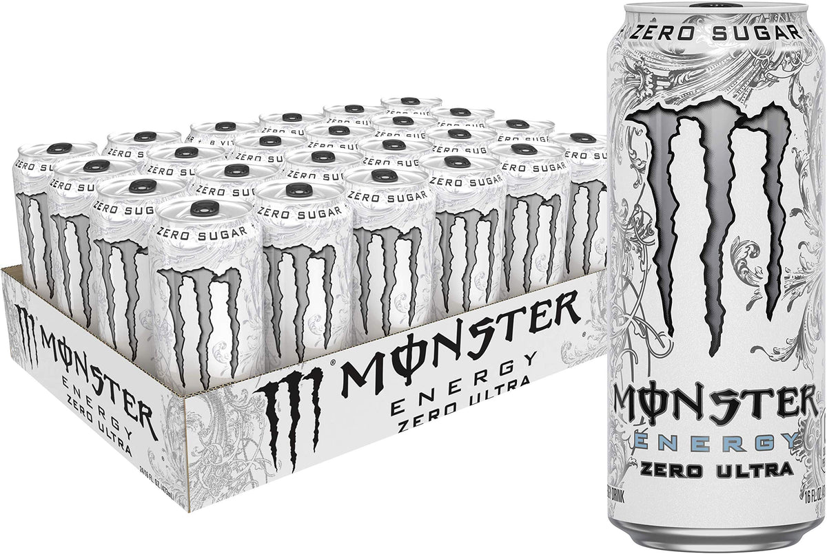 Monster Energy Ultra Black, Sugar Free Energy Drink, 16 Ounce