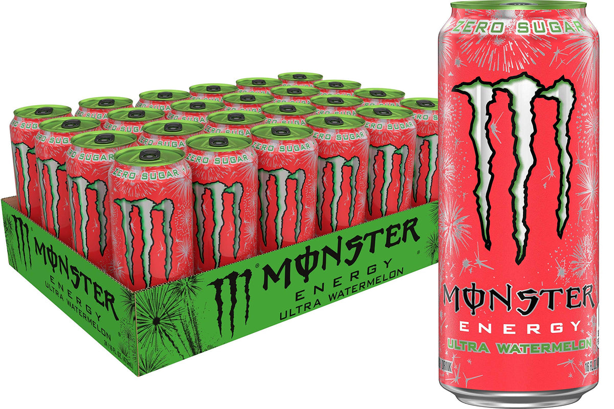Monster Energy Ultra Black, Sugar Free Energy Drink, 16 Ounce