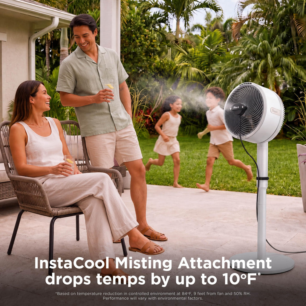 Shark FlexBreeze Pro Mist 2-in-1 Fan with Integrated Mist, Blush, FA300PK2